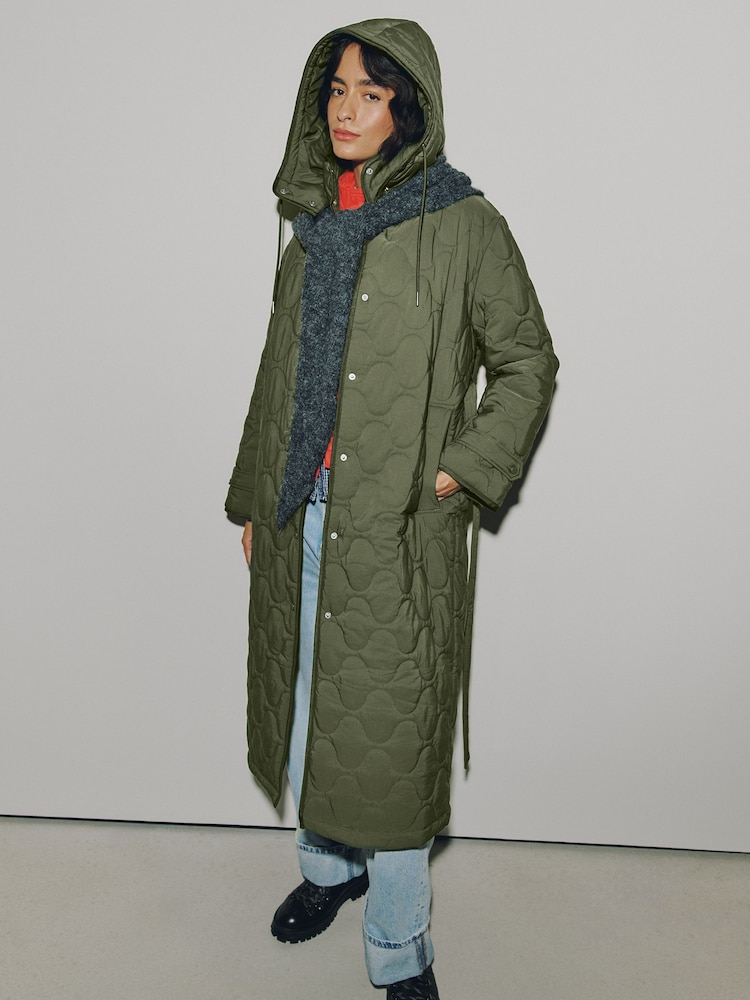 Verde oliva - Chaqueta larga acolchada Impermeable - Imagen 2 de 8 Verde oliva - Chaqueta larga acolchada Impermeable - Imagen 2 de 8