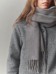 Grey Short Coatigan Scarf Jacket - Image 6 of 10
