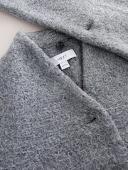 Grey Short Coatigan Scarf Jacket - Image 8 of 10