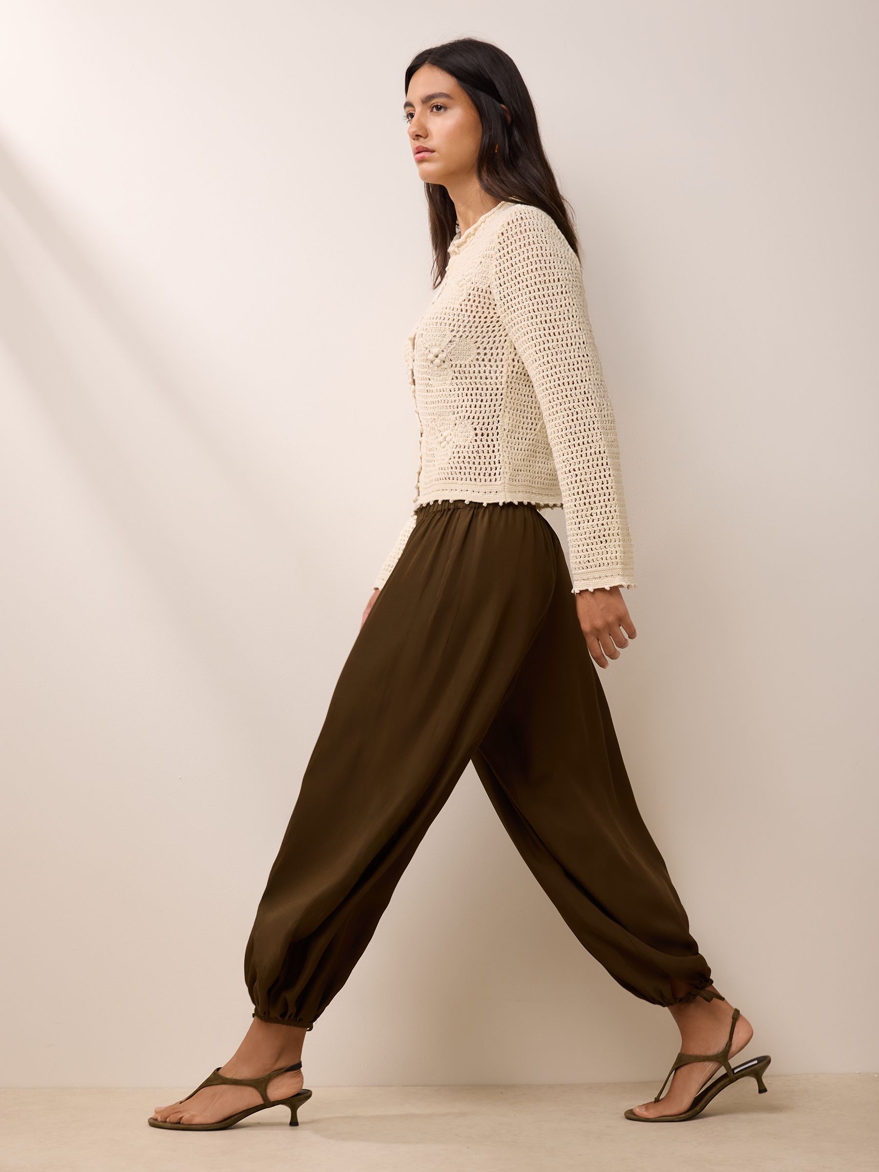 Buy BHOEM Ecru Crochet Buttoned Cardigan from Next USA