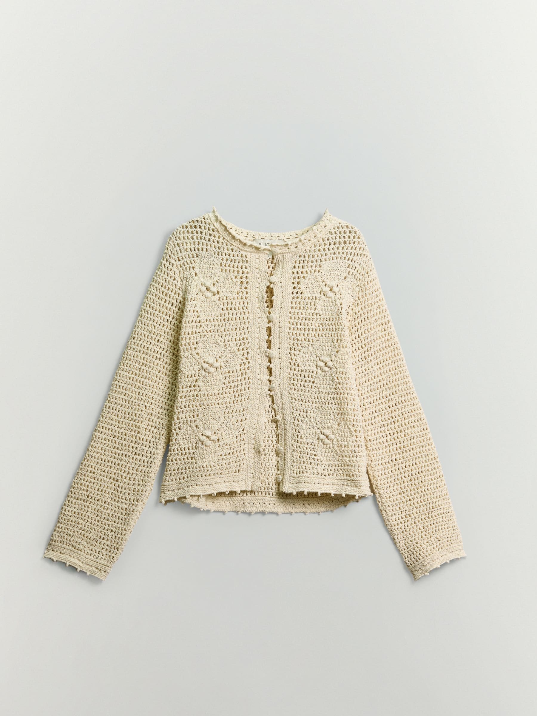 Buy BHOEM Ecru Crochet Buttoned Cardigan from Next USA