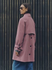 Pink Shower Resistant Dolly Trench Coat - Image 3 of 10