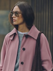 Pink Shower Resistant Dolly Trench Coat - Image 4 of 10
