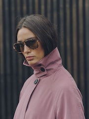 Pink Shower Resistant Dolly Trench Coat - Image 5 of 10