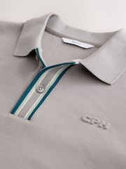 Grey Embossed Motionflex Tipped Polo Shirt - Image 7 of 8