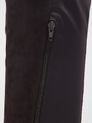 Grey Standard fit Elasticated Flat Knee High Casual Riding Boots - Image 7 of 7