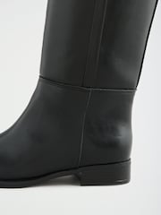 Lipsy Black Low Heel Slim Knee High Riding Boots - Image 4 of 6