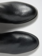 Lipsy Black Low Heel Slim Knee High Riding Boots - Image 5 of 6