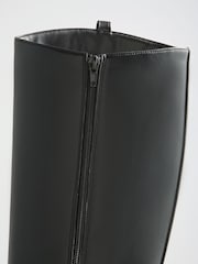 Lipsy Black Low Heel Slim Knee High Riding Boots - Image 6 of 6