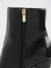 Lipsy Faux Patent Leather Cone Heel Ankle Boots - Εικόνα 7 από 7