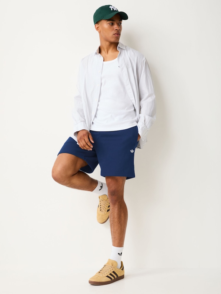 adidas Originals Blue Essentials Shorts - Image 2 of 5 adidas Originals Blue Essentials Shorts - Image 2 of 5