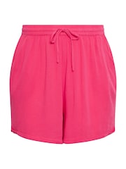 Yours Curve Pink LIMITED COLLECTION Curve Black Zebra Print Crinkle Shorts - Image 5 of 5