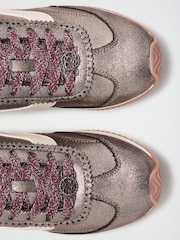 Lipsy Rose Gold Side Stripe Lace Up Casual Jogger Trainers - Image 4 of 5