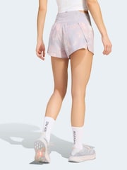 adidas Pink/Grey adi365 Run Animal Print Iconic Shorts - Image 2 of 7