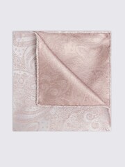 MOSS Dusty Pink Wedding Paisley Pocket Square - Image 1 of 2