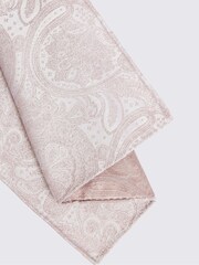 MOSS Dusty Pink Wedding Paisley Pocket Square - Image 2 of 2