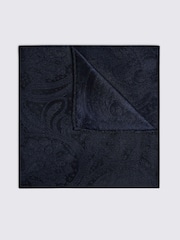 MOSS Navy Wedding Paisley Pocket Square - Image 1 of 2