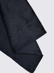 MOSS Navy Wedding Paisley Pocket Square - Image 2 of 2