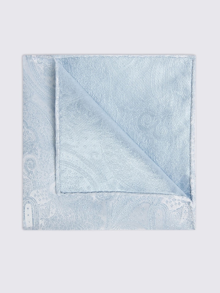 MOSS Sky Wedding Paisley Pocket Square - Image 1 of 2