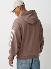 adidas Beige Kit 3-Stripes Hoodie - Image 3 of 5