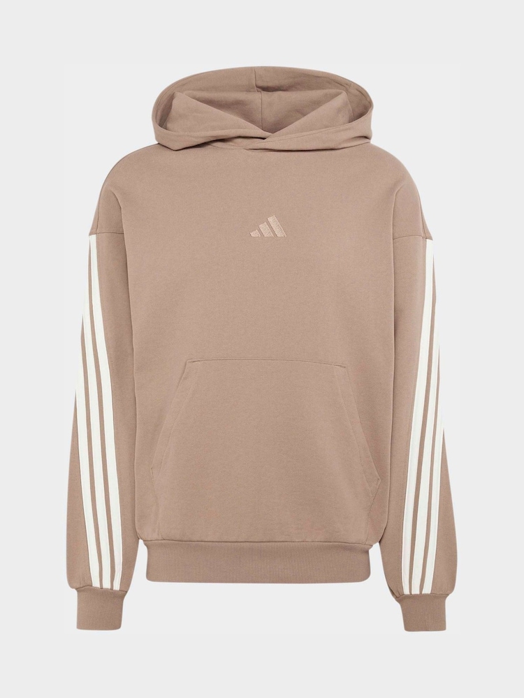 adidas Beige Kit 3-Stripes Hoodie - Image 5 of 5