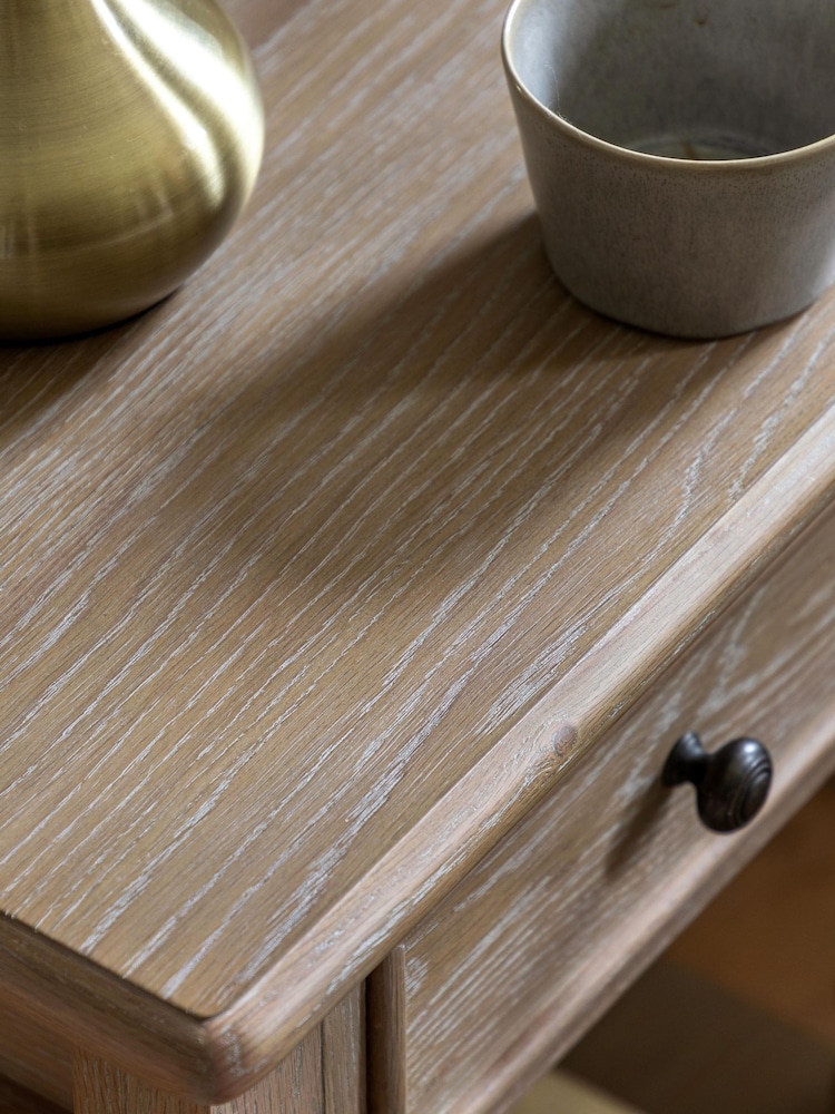 Gallery Home Natural Alston 1 Drawer Oak Bedside Table - Image 2 of 8 Gallery Home Natural Alston 1 Drawer Oak Bedside Table - Image 2 of 8