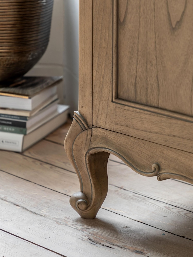 Gallery Home Light Wood Chic 2 Door Wardrobe Weathered - Image 2 of 8