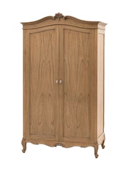 Gallery Home Light Wood Chic 2 Door Wardrobe Weathered - Image 4 of 8