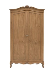 Gallery Home Light Wood Chic 2 Door Wardrobe Weathered - Image 6 of 8
