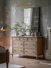 Gallery Home Natural Alston 7 Drawer Oak Chest - Image 1 of 8