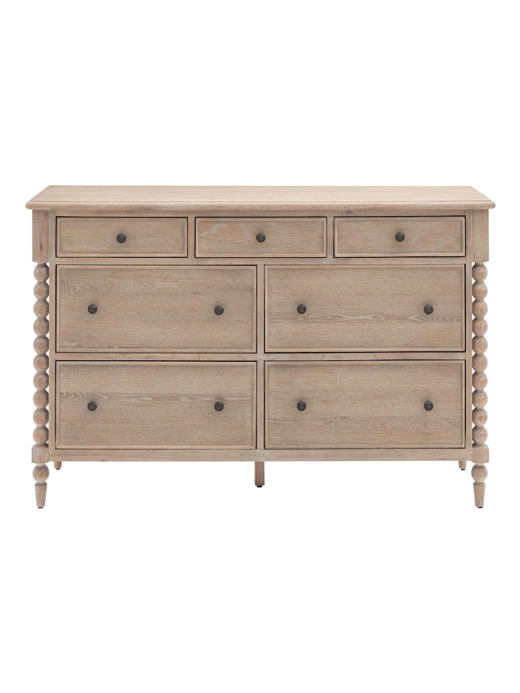 Gallery Home Natural Alston 7 Drawer Oak Chest - Image 8 of 8 Gallery Home Natural Alston 7 Drawer Oak Chest - Image 8 of 8