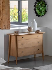 Gallery Home Natural Temara Oak 3 Drawer Chest - Image 1 of 8
