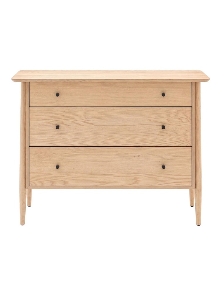 Gallery Home Natural Temara Oak 3 Drawer Chest - Image 8 of 8