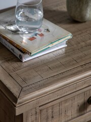 Gallery Home Natural Eastfield Solid Wood Pine 3 Drawer Bedside Table - Image 3 of 8