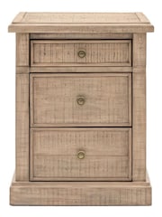 Gallery Home Natural Eastfield Solid Wood Pine 3 Drawer Bedside Table - Image 8 of 8
