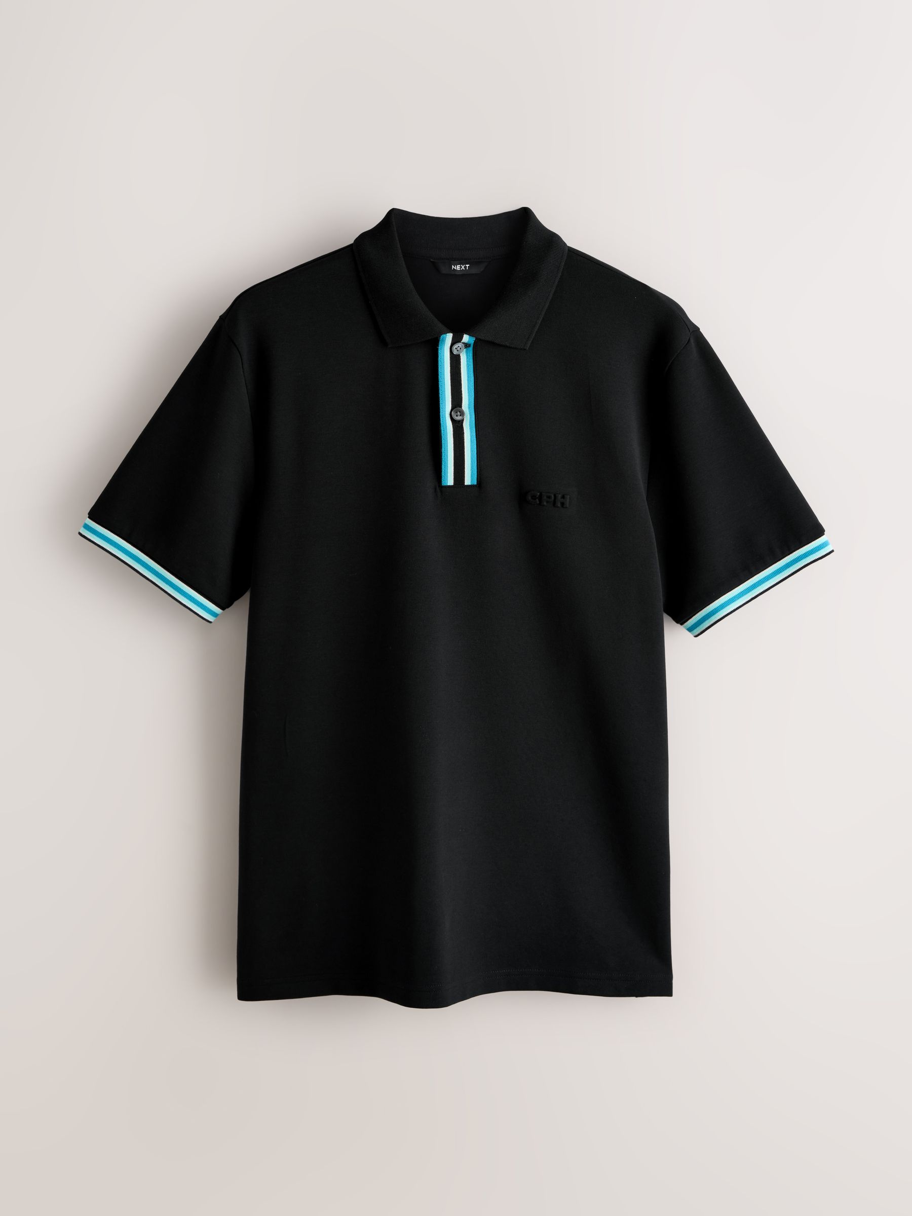 Buy Black Embossed Motionflex Tipped Polo Shirt from Next USA