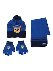 Peers Hardy Blue Paw Patrol Marvel Hat, Scarf & Gloves Set 3 Piece - Image 1 of 5