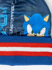 Peers Hardy Light Blue Sonic Disney Snood, Hat & Gloves Set 3 Piece - Image 4 of 5