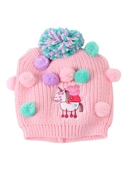 Peers Hardy Pink Peppa Pig Marvel Hat, Scarf & Gloves Set 3 Piece - Image 2 of 5
