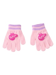 Peers Hardy Pink Peppa Pig Marvel Hat, Scarf & Gloves Set 3 Piece - Image 3 of 5