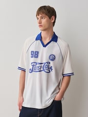 White Pepsi Football Polo Shirt - Image 1 of 8