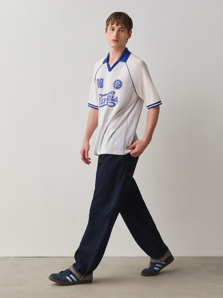 White Pepsi Football Polo Shirt - Image 2 of 8