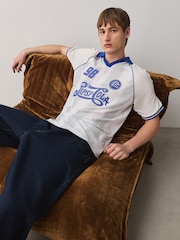 White Pepsi Football Polo Shirt - Image 3 of 8