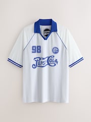White Pepsi Football Polo Shirt - Image 6 of 8