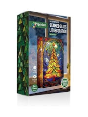 Premier Decorations Ltd 21x13cm BOLit Tree Stained Glass Table Top Ornament - Image 2 of 3