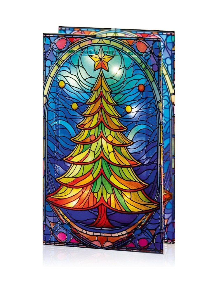Premier Decorations Ltd 21x13cm BOLit Tree Stained Glass Table Top Ornament - Image 3 of 3