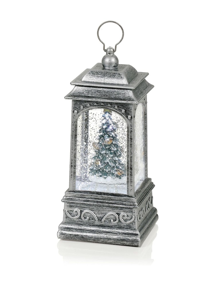 Premier Decorations Ltd 21cm BO Robins on Tree Glitter Water Spinner - Image 2 of 3