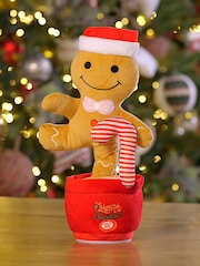 Premier Decorations Ltd 30cm BO Dancing Talkback Gingerbread Man with Music - Image 1 of 2