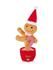 Premier Decorations Ltd 30cm BO Dancing Talkback Gingerbread Man with Music - Image 2 of 2