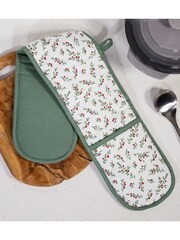 Premier Decorations Ltd 90cm Hollyberry Double Oven Gloves - Image 1 of 3
